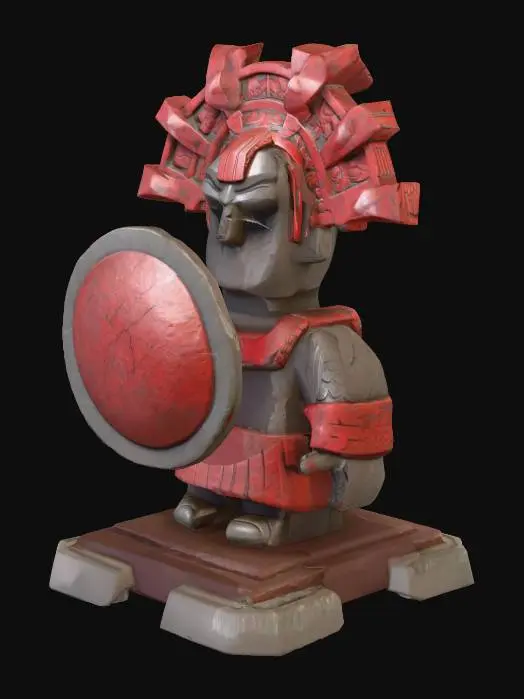 3D model for Warrior Statue