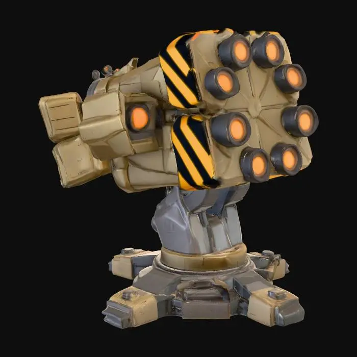 3D model for Multi-Barrel Launcher