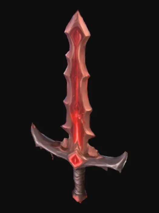 3D model for Prismfang, of type Shardblade.  Forged from a sliver of the Celestial Prism, housed in the heart of a living crystal wyrm. 