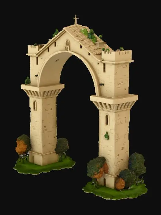 3D model for Archway Castle. Without the foliage surrounding the archway castle. Just keep the design playful and simple.
