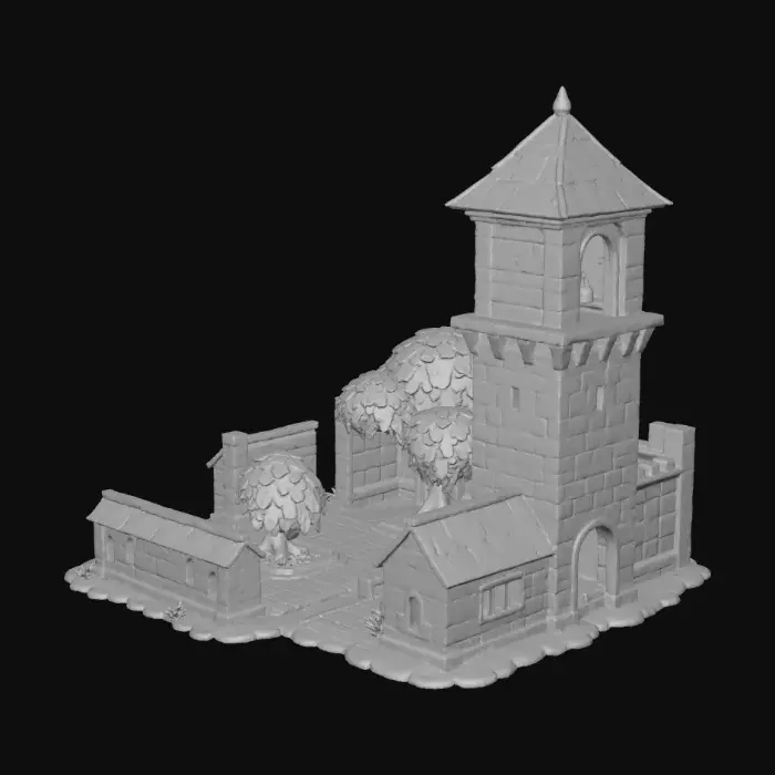 3D model for Castle Courtyard