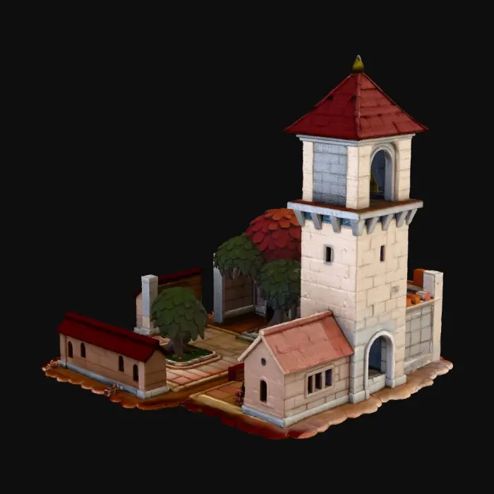 3D model for Castle Courtyard