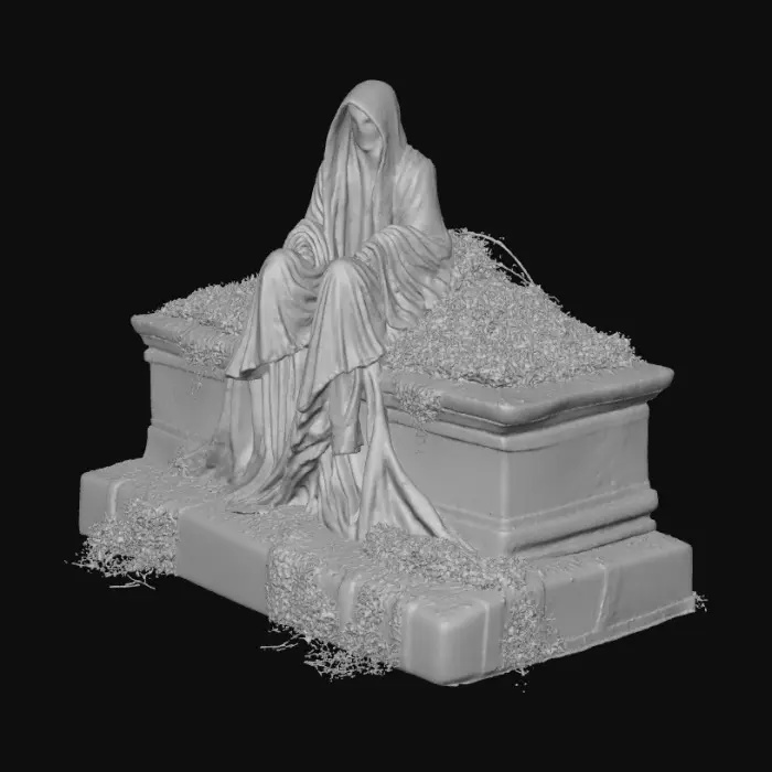 3D model for Eternal Vigilance as realism cemetery style