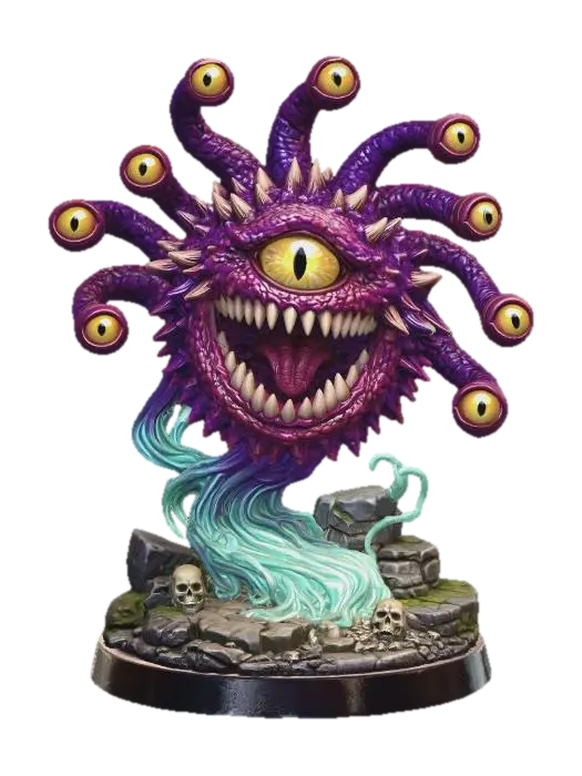 Beholder - Dndminifigure 3D model, vytvořený pomocí AI