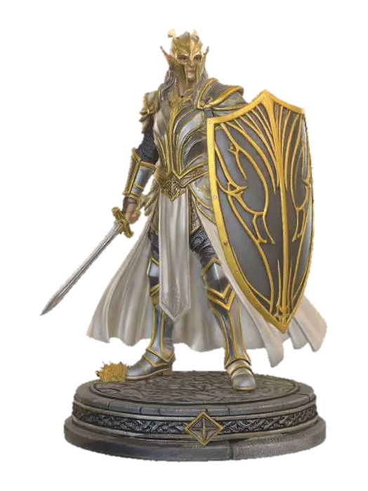 Elven Knight - Dndmonster 3D model, vytvořený pomocí AI