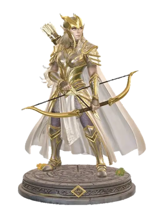 Elven Archer - Dndmonster 3D model, vytvořený pomocí AI