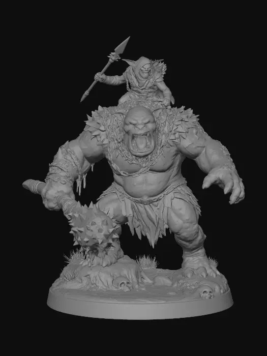 3D model for Goblin Warlord on the Troll