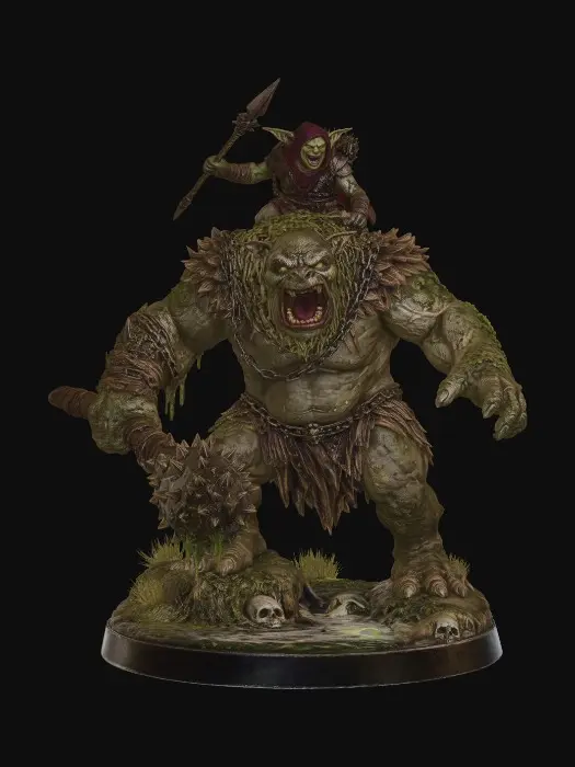 3D model for Goblin Warlord on the Troll