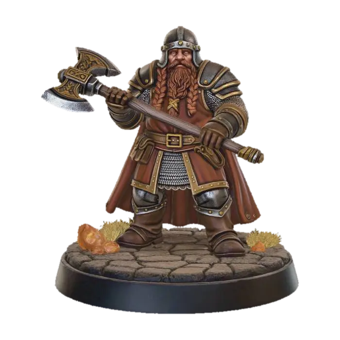 Axe Dwarf - Dndmonster 3D model, vytvořený pomocí AI