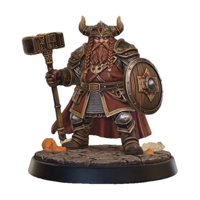 Stonehammer Dwarf - Dndmonster 3D model, vytvořený pomocí AI