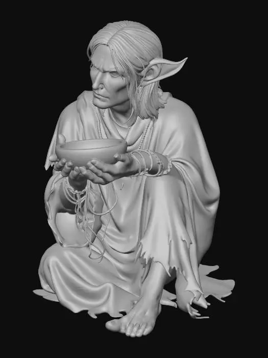 3D model for Elven Beggar
