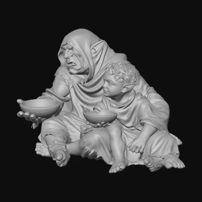 3D model for Begging Orcs