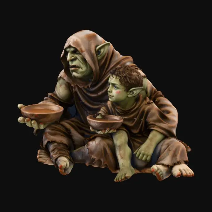 3D model for Begging Orcs