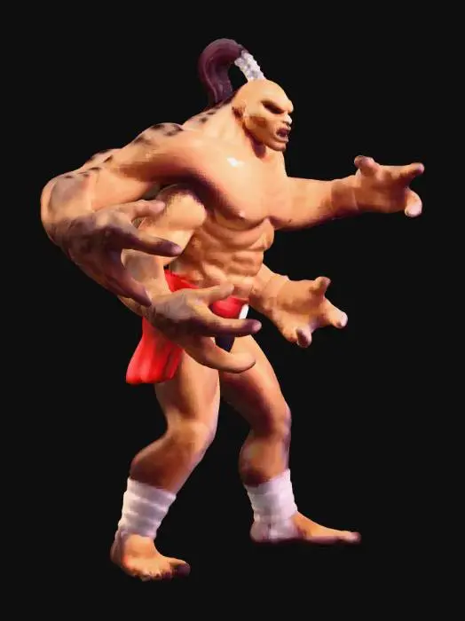 3D model for Minotaur Wrestler