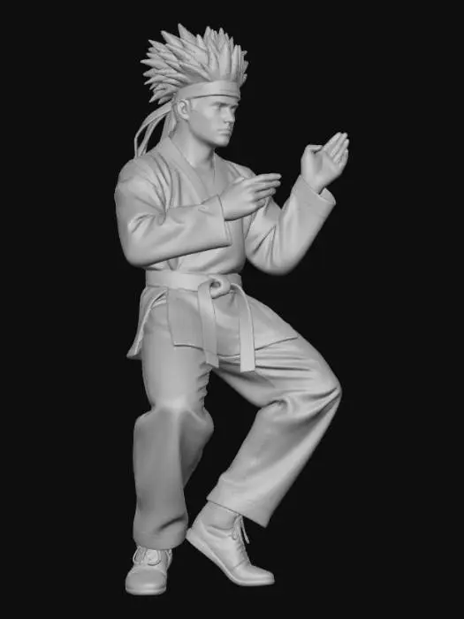 3D model for Spiky-Haired Karate Pose