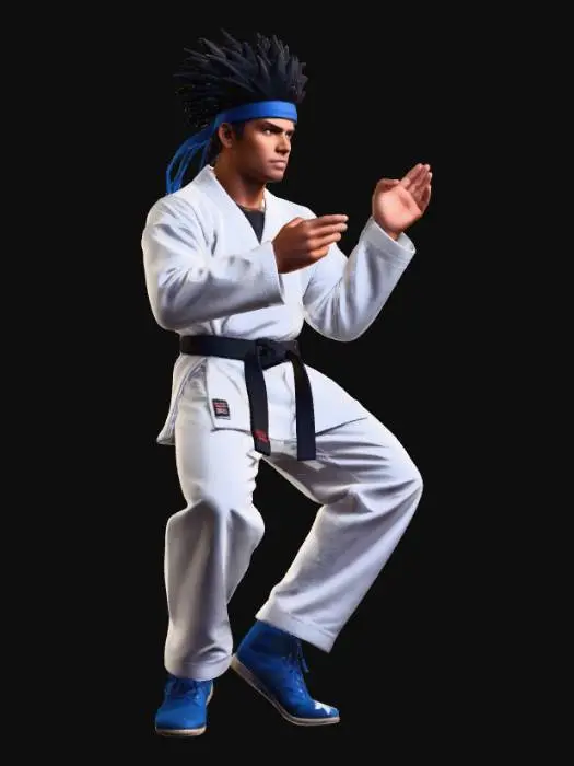 3D model for Spiky-Haired Karate Pose