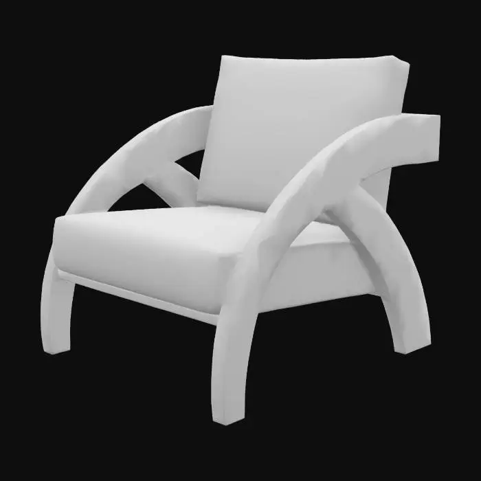 3D model for Curved Wooden Chair
