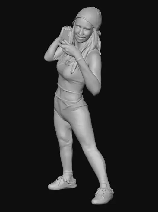 3D model for Green-Haired Selfie