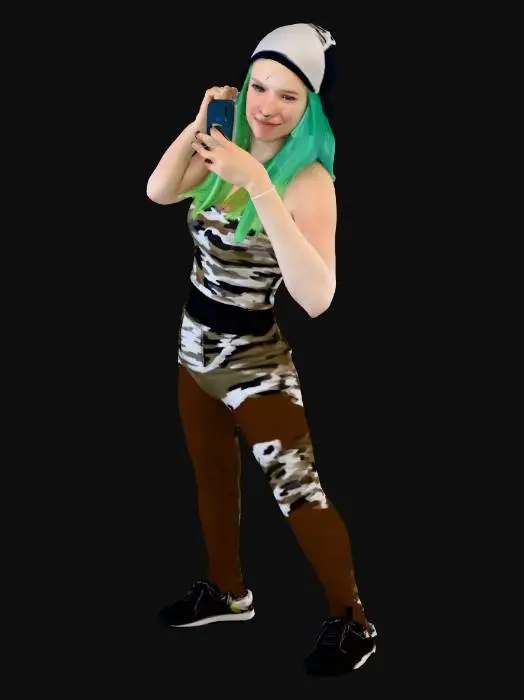 3D model for Green-Haired Selfie
