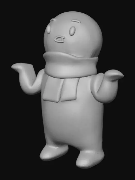 3D model for Confused Character with Scarf