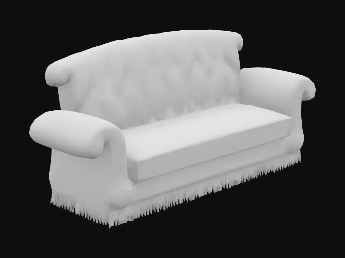 3D model for Grand Velvet Sofa