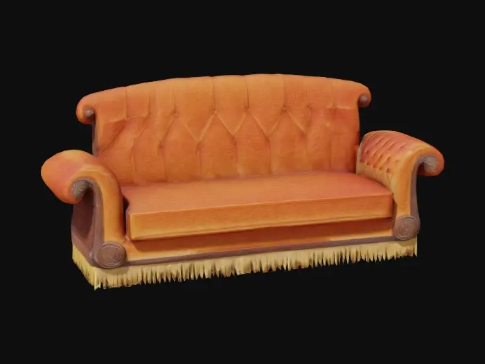 3D model for Grand Velvet Sofa
