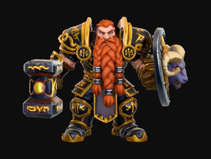 3D model for Dwarven Forge Defender