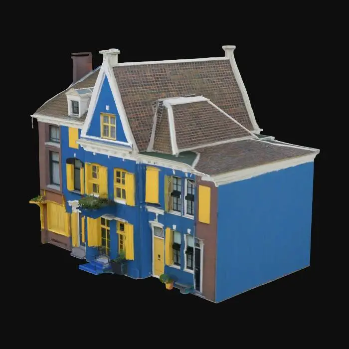 3D model for [Amsterdam] amsterdam rowhouse made by van gogh, #AroundTheWorld#