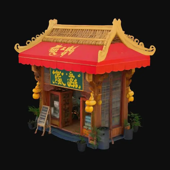 3D model for south east asian storefront