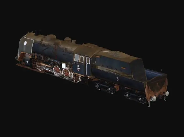 3D model for Rusty Steam Locomotive