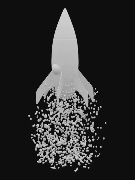 3D model for rocket flying.