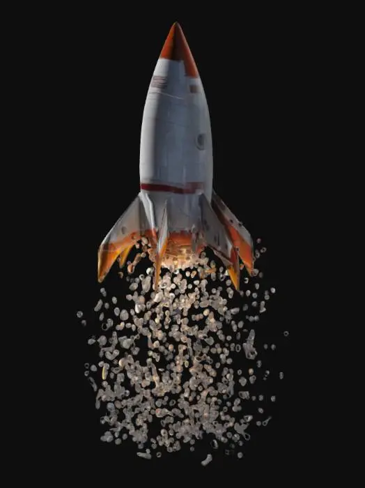 3D model for rocket flying.