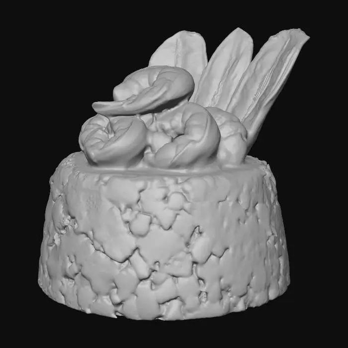 3D model for Shrimp mofongo with plantain chips