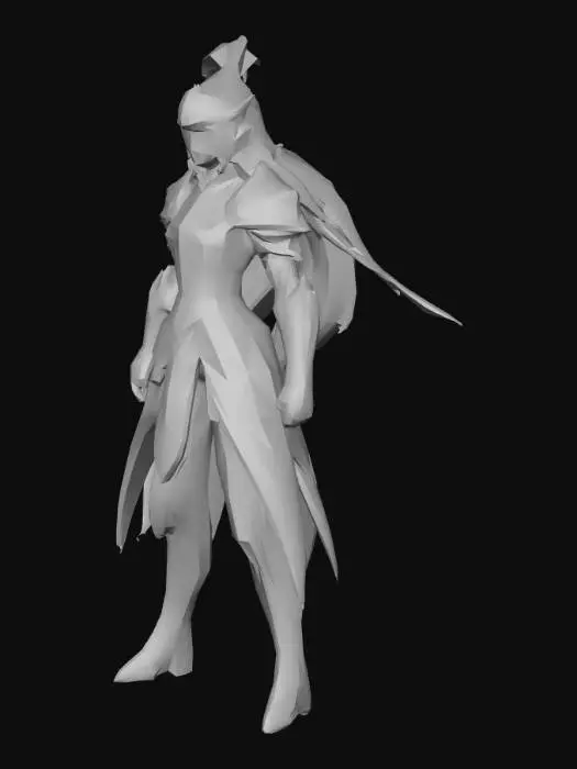 3D model for Super sexy armor stylized for a extremely sexy femail main character in a 3d souls-like game