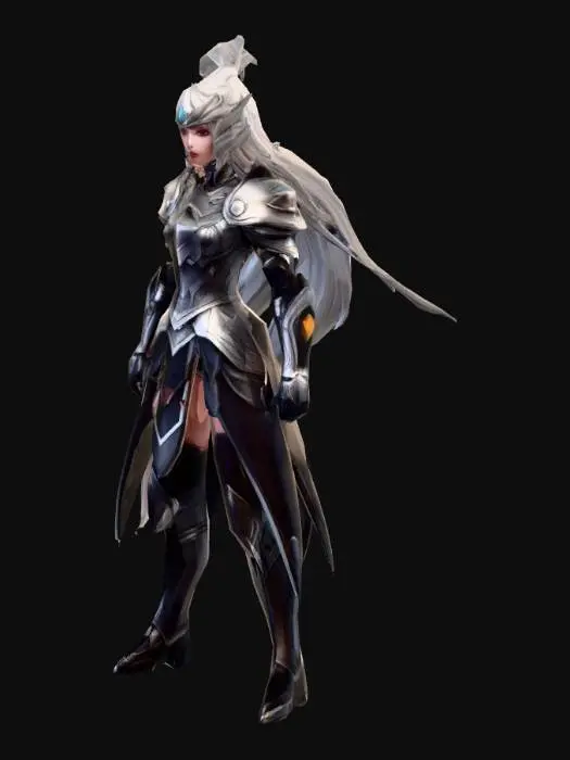 3D model for Super sexy armor stylized for a extremely sexy femail main character in a 3d souls-like game