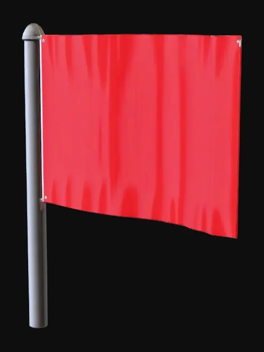 3D model for Generiere mir eine Flagge die für Capture the Flag benutzt werden kann, in rot.
