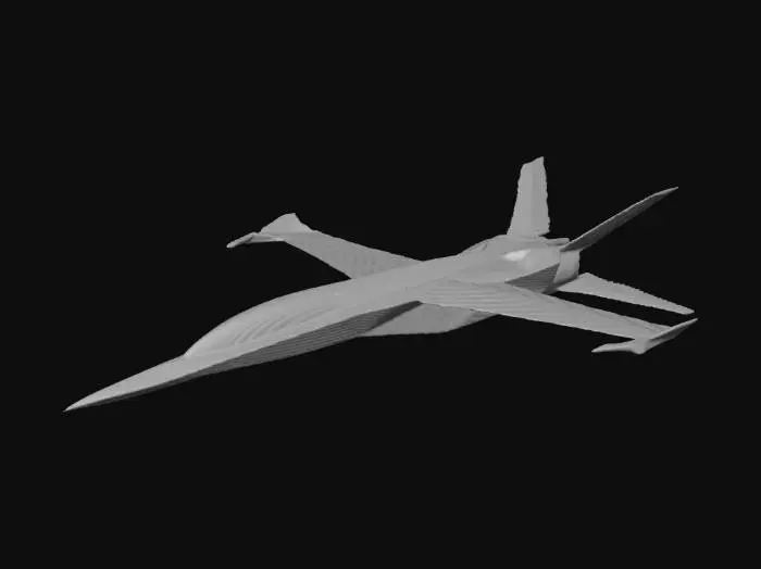 3D model for Origami Jet plane