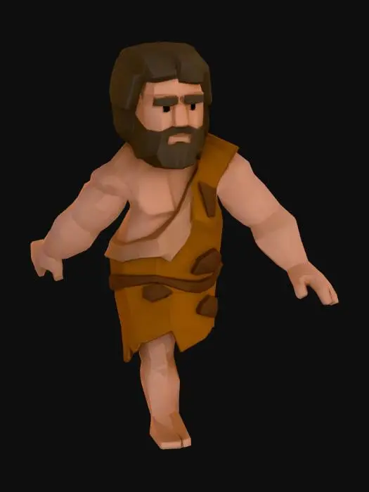 3D model for mağara adamı low poly