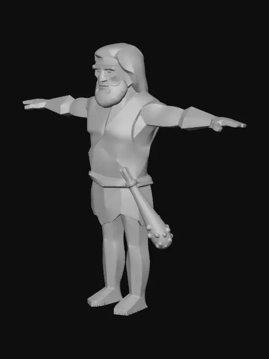 3D model for mağara adamı low poly