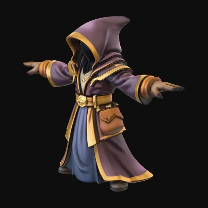 3D model for Hooded Sorcerer