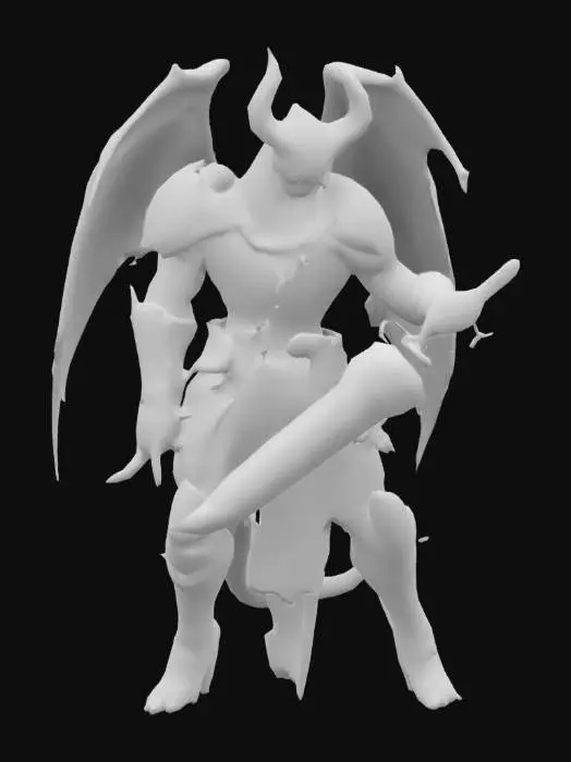 3D model for demone alato in armatura,, Medievale, Fantasia, Risorse di Gioco