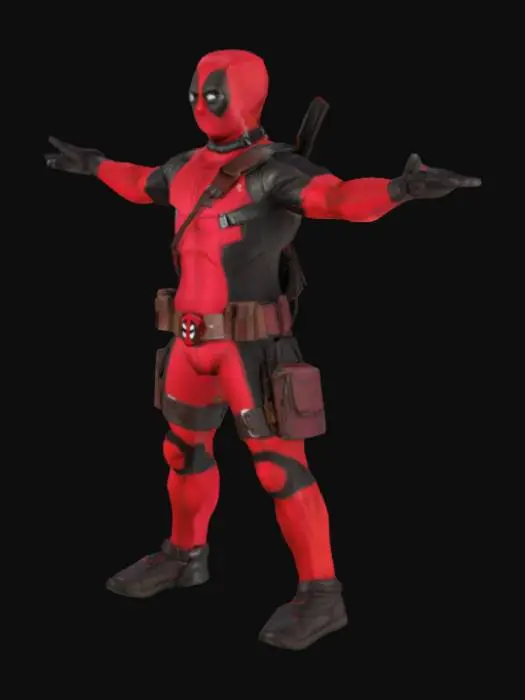 3D model for Deadpool Movie 2016 T Pose
