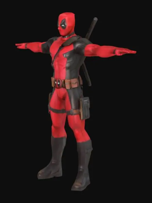 3D model for Deadpool Movie 2000 T Pose