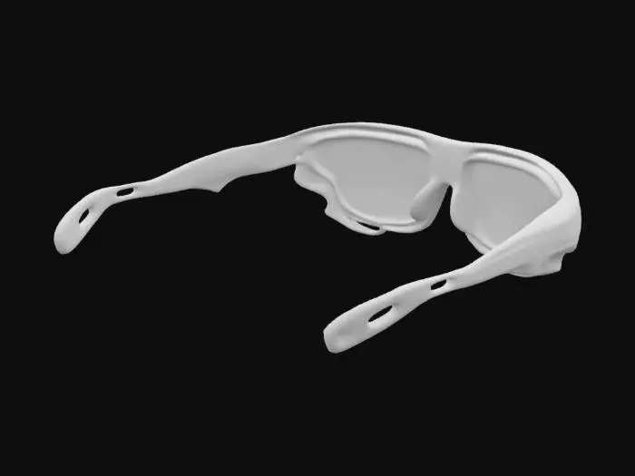 3D model for Concept Sunglass in 3D model for high-performance athletic eyewear with a unique, aerodynamic look. Features a sleek, wraparound frame made of lightweight, durable materials (carbon fiber, TR90). Iridescent, mirrored lenses offer UV protection. Ventilation details prevent fogging. Dynamic color accents enhance motionaesthetics. Ergonomic grips ensure a secure fit. Adjustable arms/lenses for customization. Original branding avoids infringement. Optimized for 3D rendering.