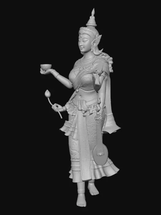 3D model for Saraswati with Veena