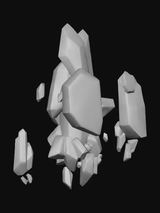 3D model for Glowing Azure Crystals