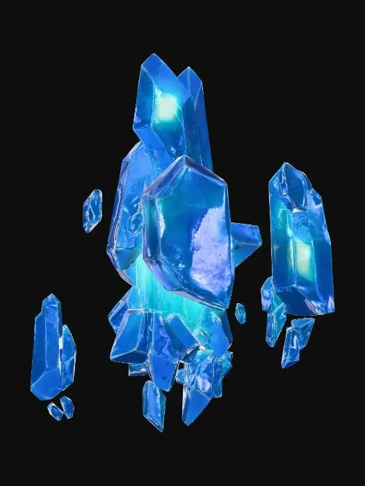 3D model for Glowing Azure Crystals