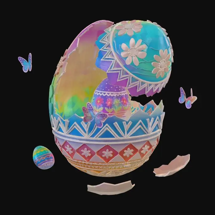 3D model for Cosmic Easter Egg Unveiled, #EasterEgg2026#