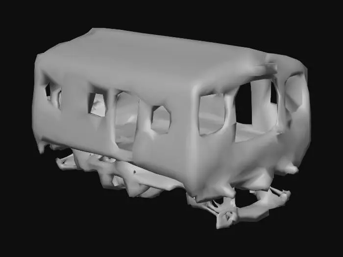 3D model for derailed train wreckage