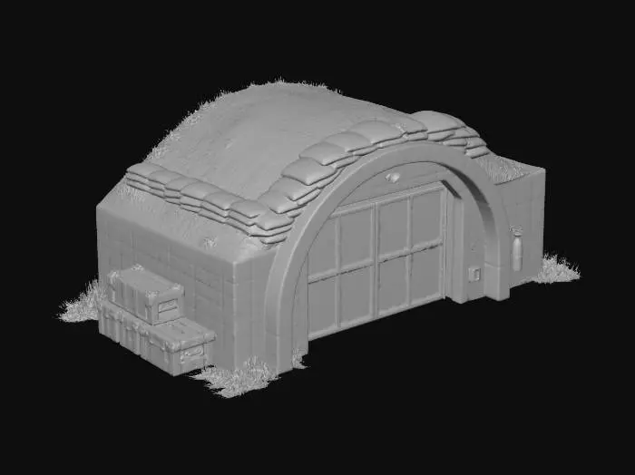 3D model for Grass-Covered Bunker
